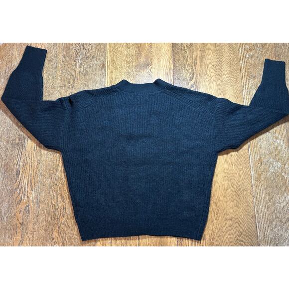 J. Crew Alpaca Blend Black Cardigan V Neck Sweater Sz S Premium Black Label Soft - Picture 8 of 9